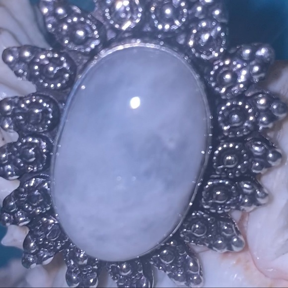 Rainbow moonstone Handmade ring 10 - Picture 7 of 8